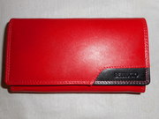  женский кожаный(натуральная кожа) красный кошелёк Возможен торг